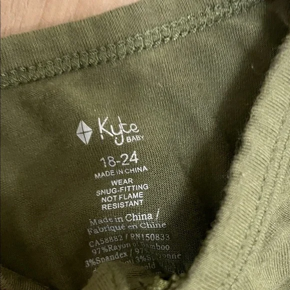 Kyte BABY Forest Green Kids Footie - Picture 3 of 6